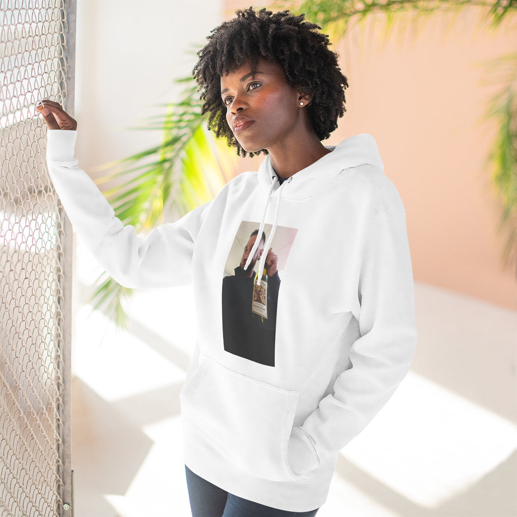 Shaun Says!      Three-Panel Fleece Hoodie – Vintage Photo Collage Printed Hoodie
