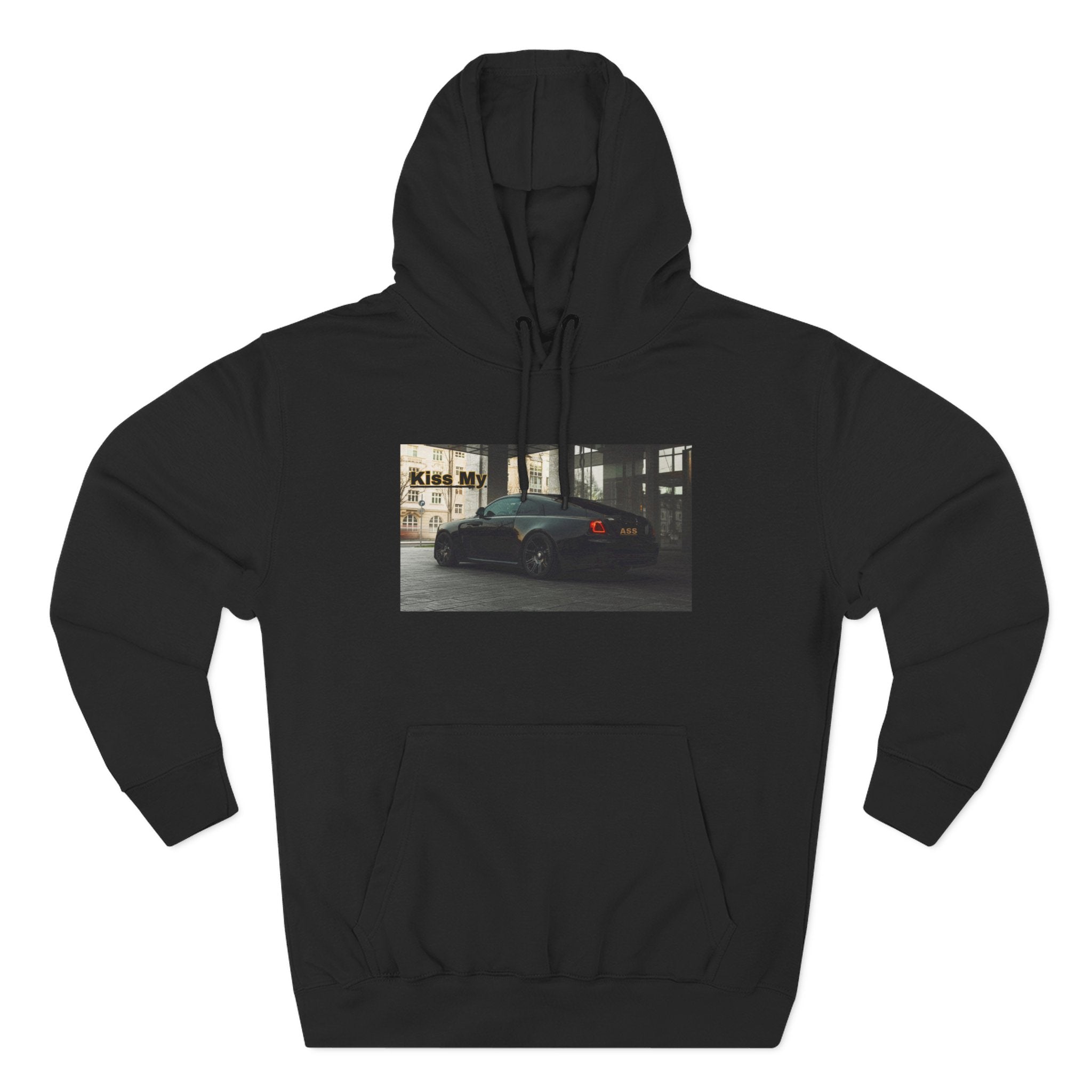 KISS MY license plate Photo Hoodie — Vintage Streetwear Pullover