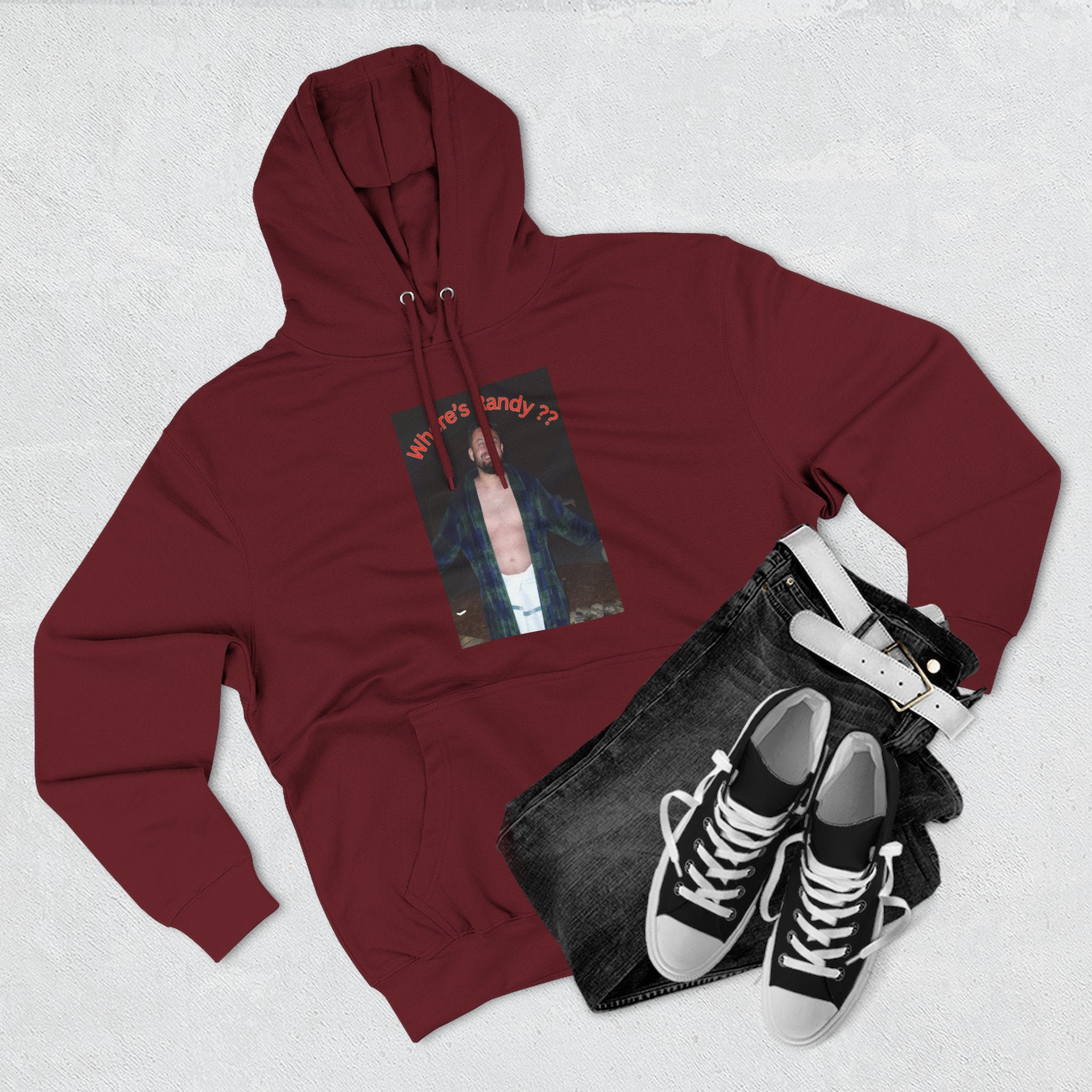 Where's Randy!!!????  Graphic Hoodie — Raised Arms Photo Print Hoodie (Three-Panel Fleece)