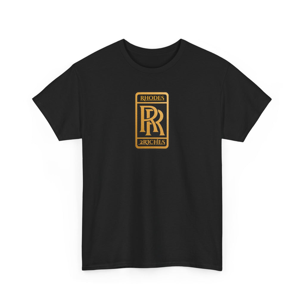 Rhodes 2 Riches Family Crest - Luxury Monogram Tee — 'RR' Rhodes & Riches Crest Cotton T-Shirt
