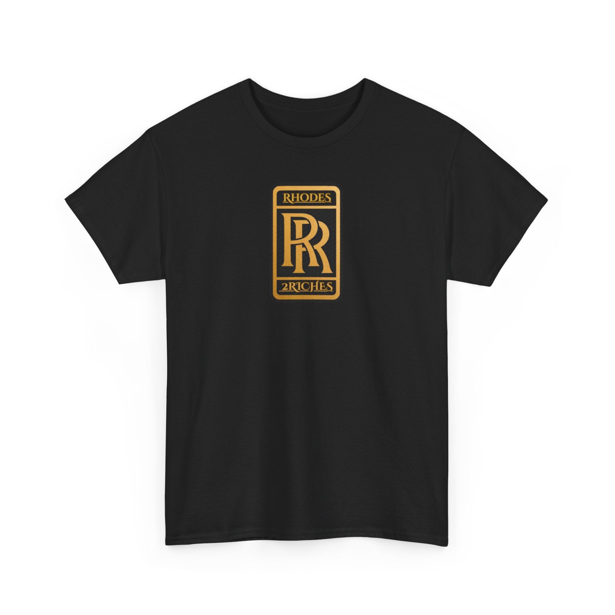 Rhodes 2 Riches Family Crest - Luxury Monogram Tee — 'RR' Rhodes & Riches Crest Cotton T-Shirt