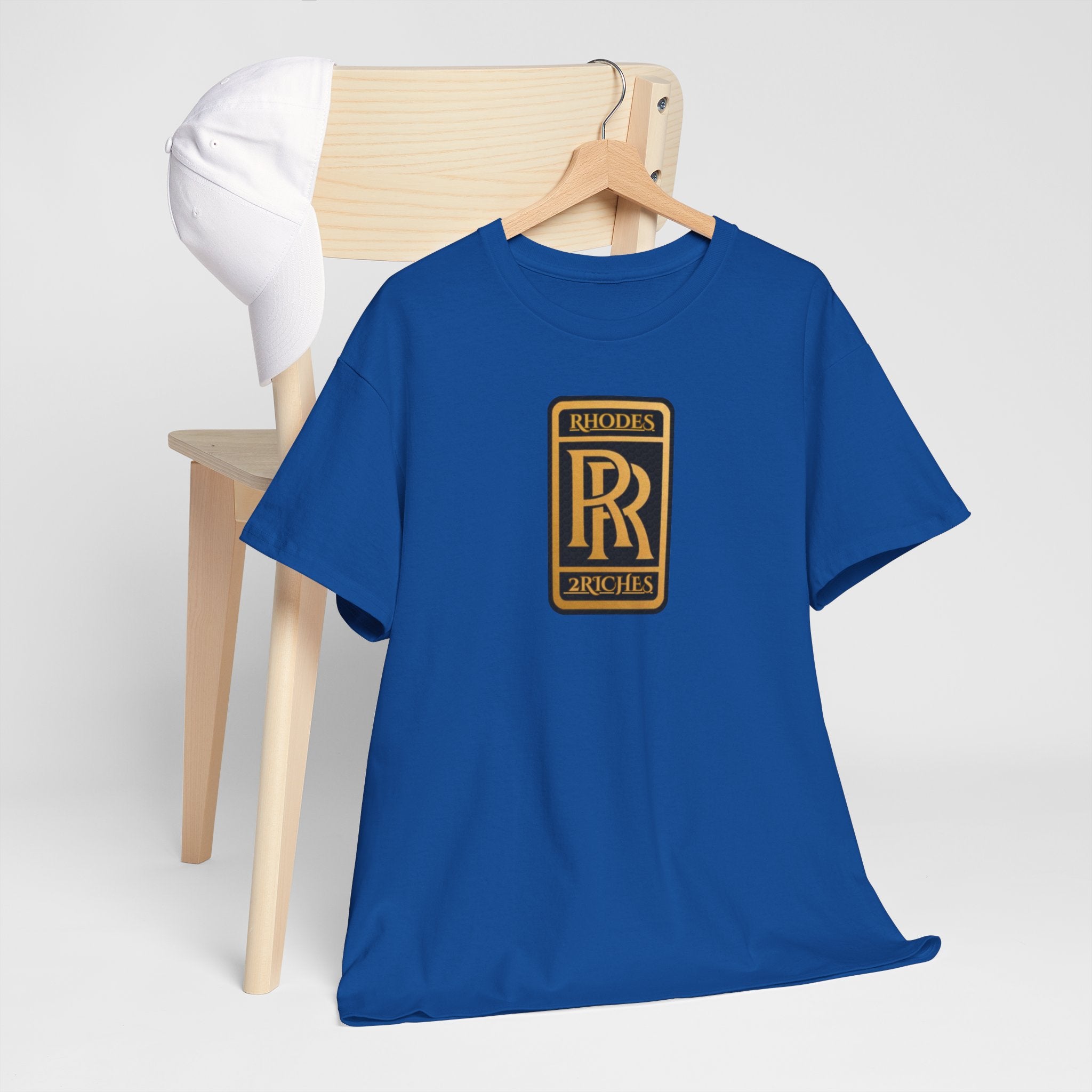 Rhodes 2 Riches Family Crest - Luxury Monogram Tee — 'RR' Rhodes & Riches Crest Cotton T-Shirt