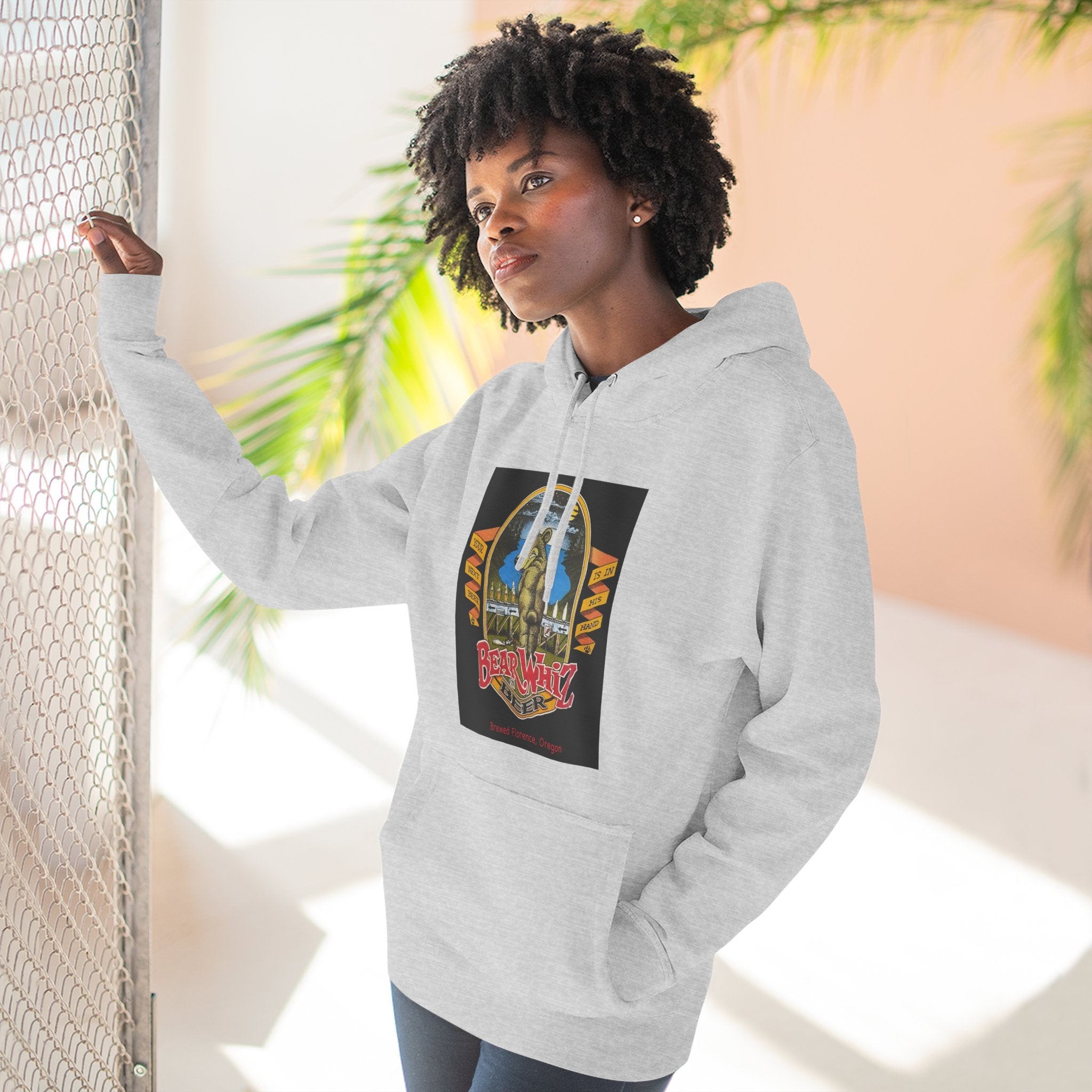 Bear Whiz Beer Original Hoodie — 'Beach Vibes' Graphic Pullover