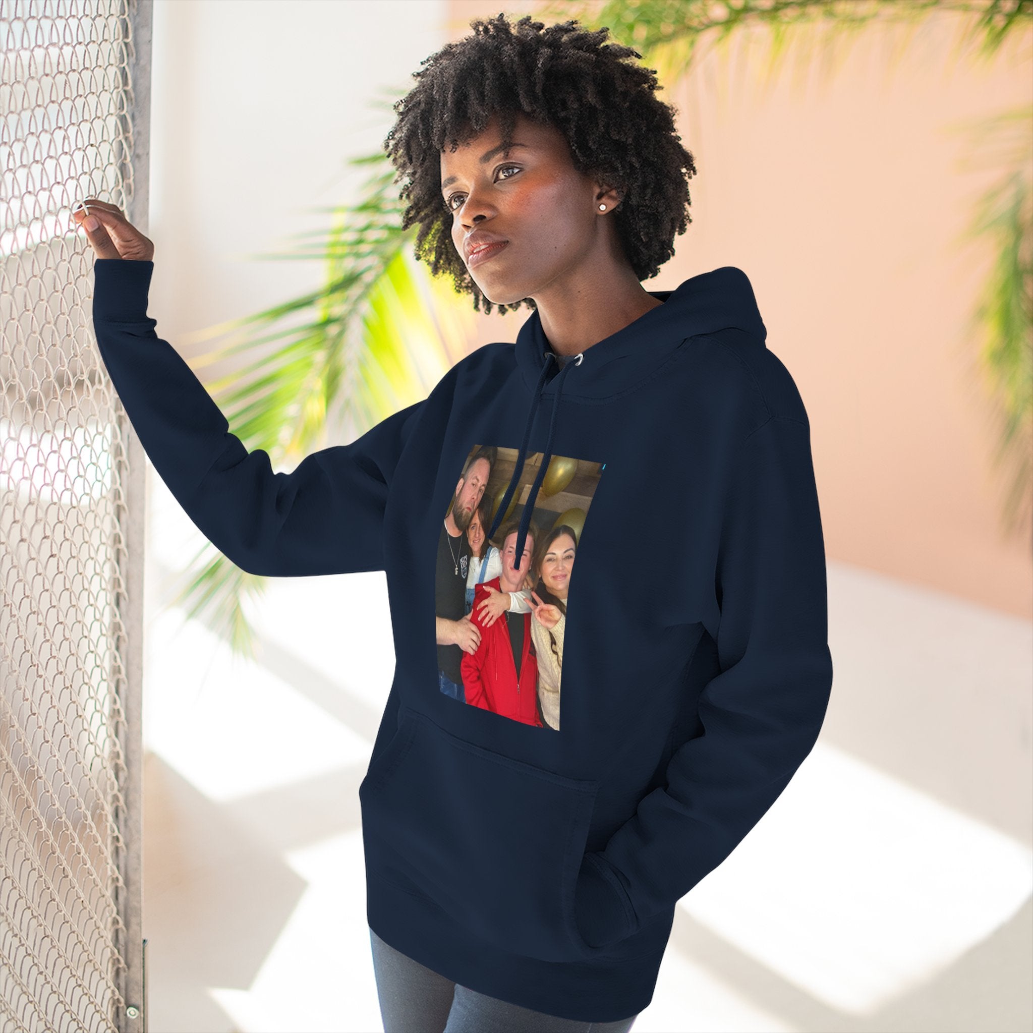 Family!!     Photo Collage Fleece Hoodie - Custom Group Portrait Pullover