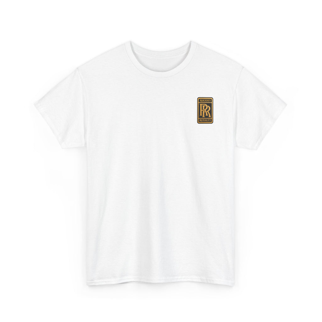 Rhodes Royalty Family Crest- Luxury Monogram T-Shirt — Small Chest Patch "RR"