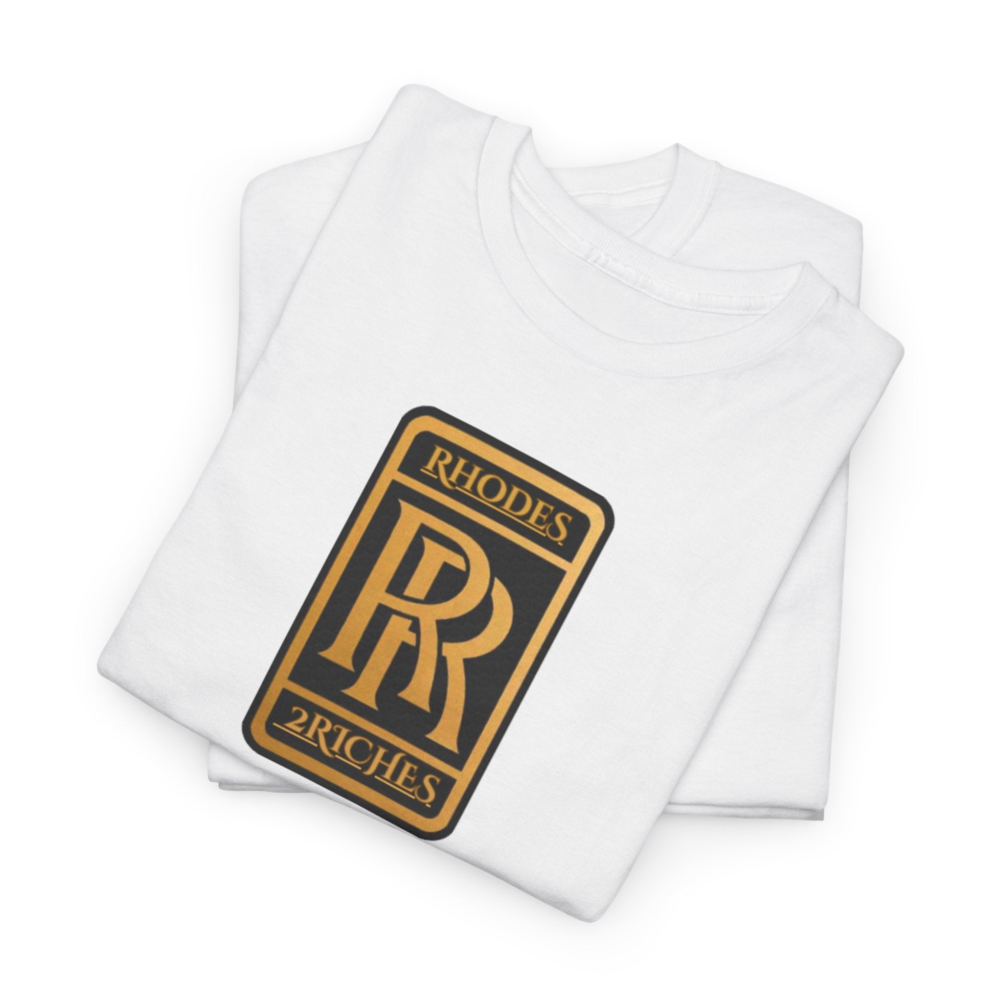 Rhodes 2 Riches Family Crest - Luxury Monogram Tee — 'RR' Rhodes & Riches Crest Cotton T-Shirt