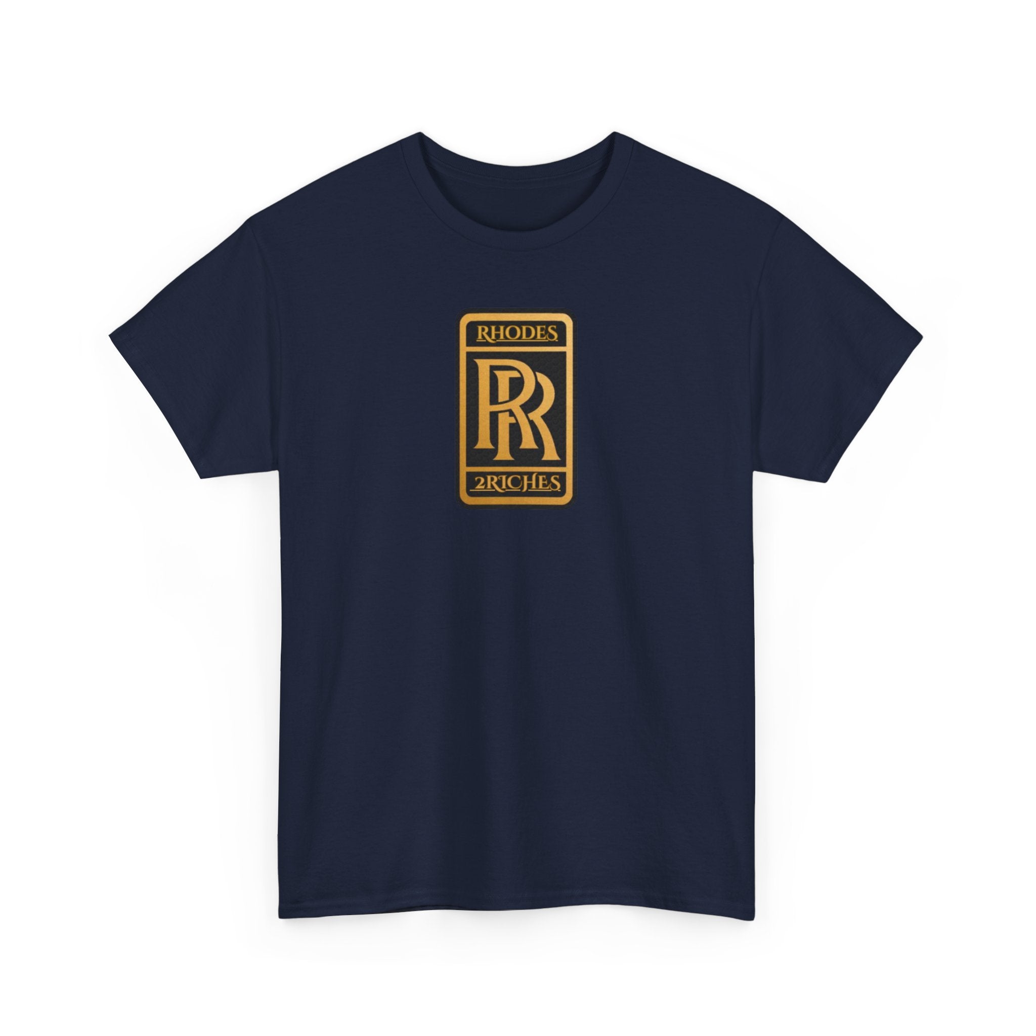 Rhodes 2 Riches Family Crest - Luxury Monogram Tee — 'RR' Rhodes & Riches Crest Cotton T-Shirt