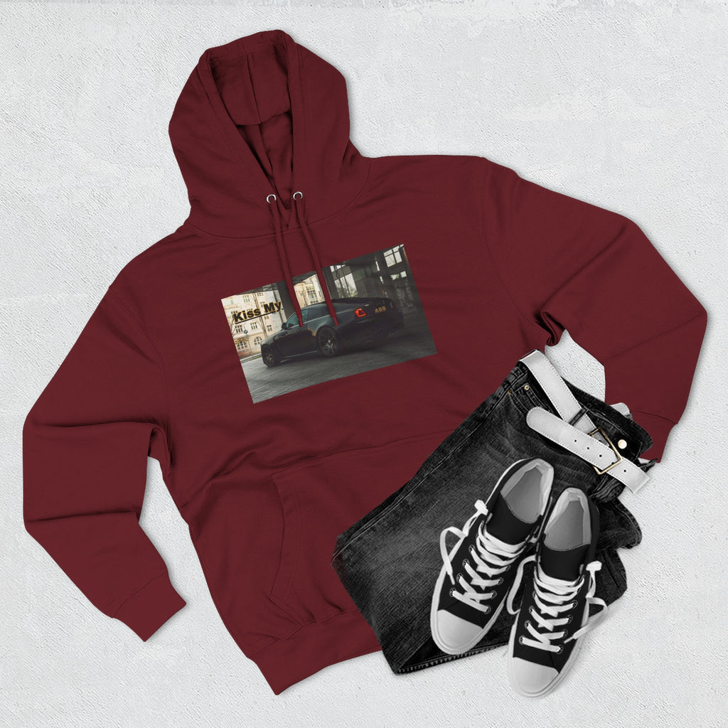 KISS MY license plate Photo Hoodie — Vintage Streetwear Pullover