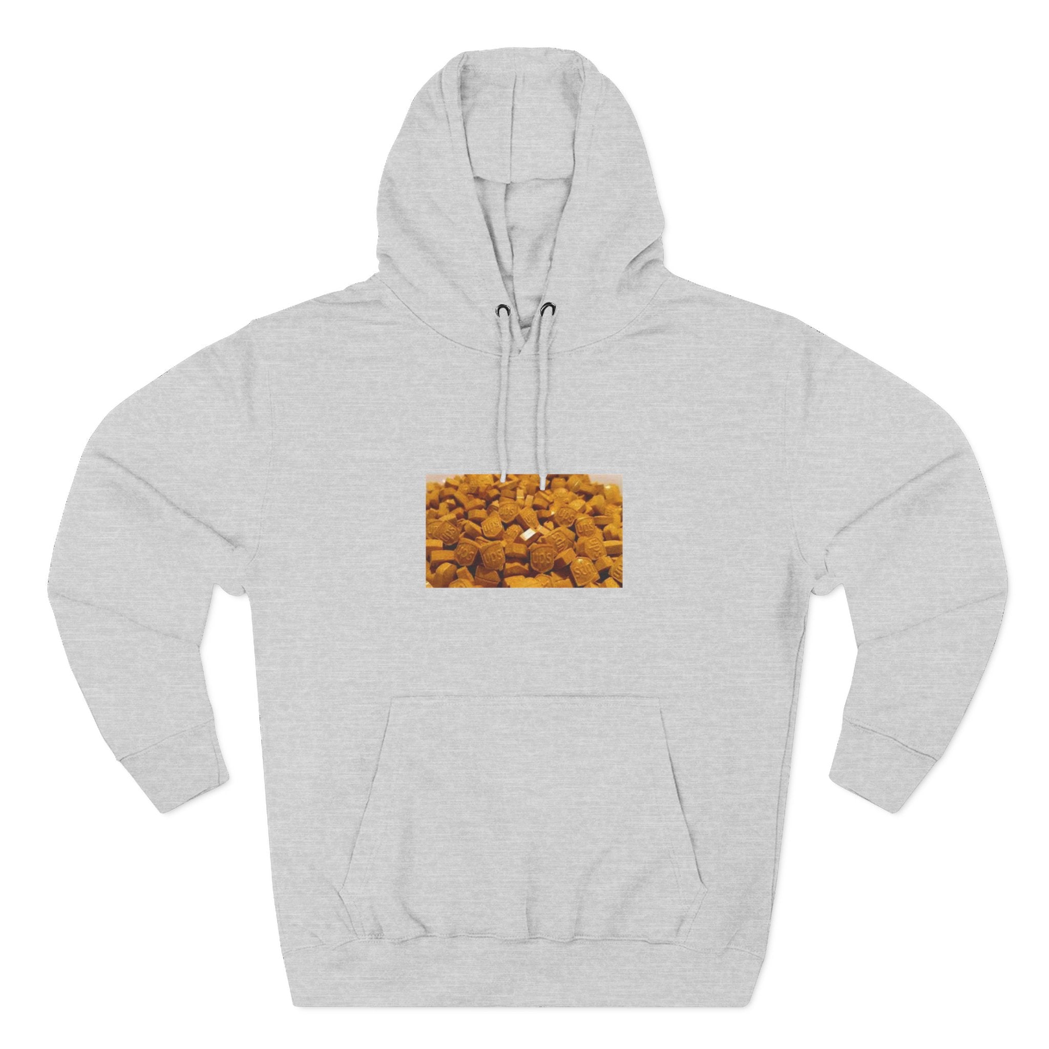 UPS Delivery Hoodie — Golden Nugget Pattern Chest Print Fleece Hoodie