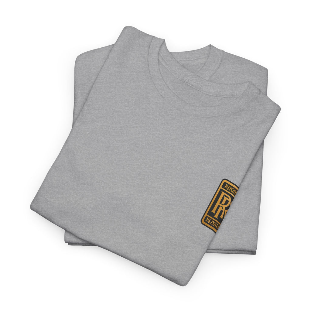 Rhodes Royalty Family Crest- Luxury Monogram T-Shirt — Small Chest Patch "RR"