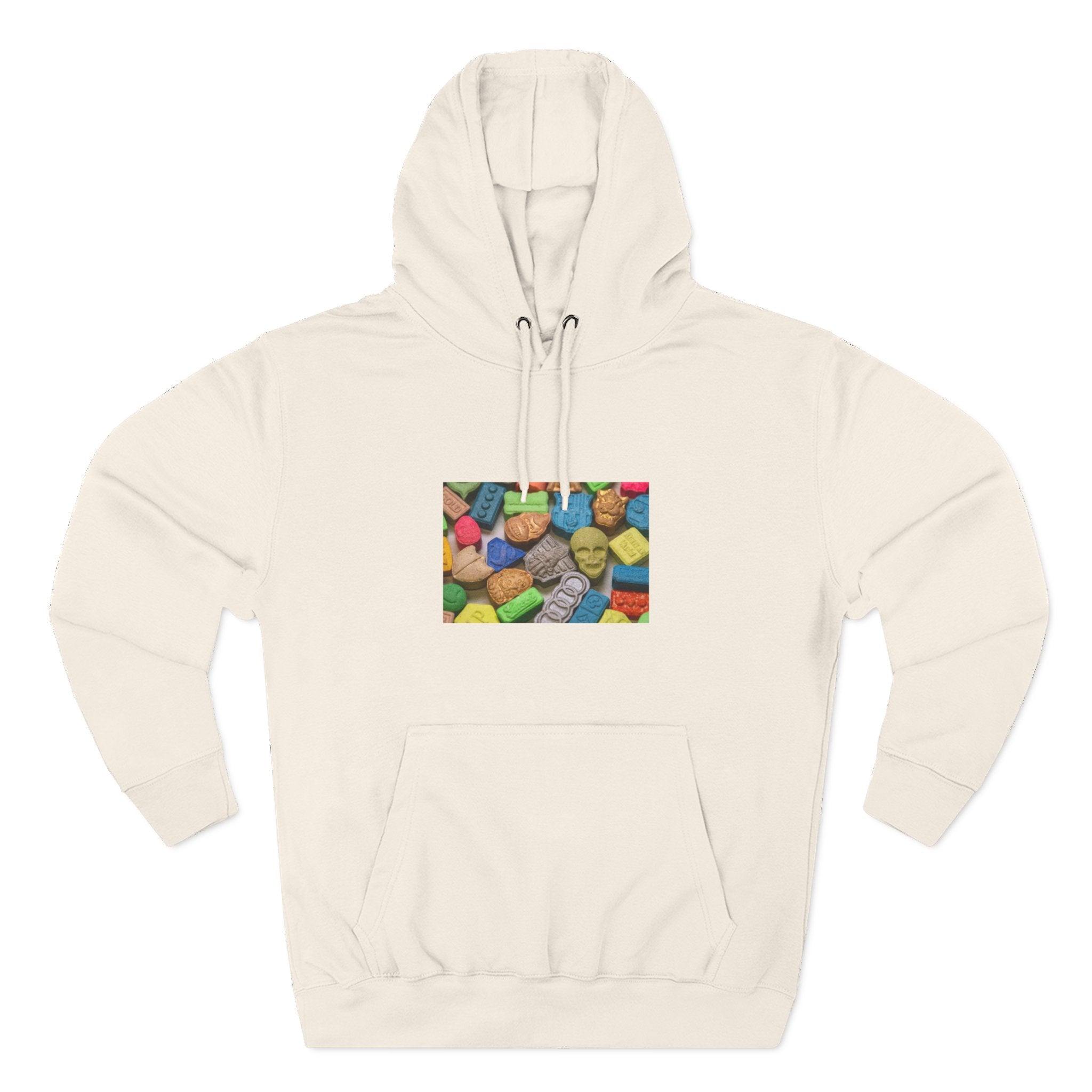 Candy Collage Hoodie — Colorful Retro Candy Graphic Pullover