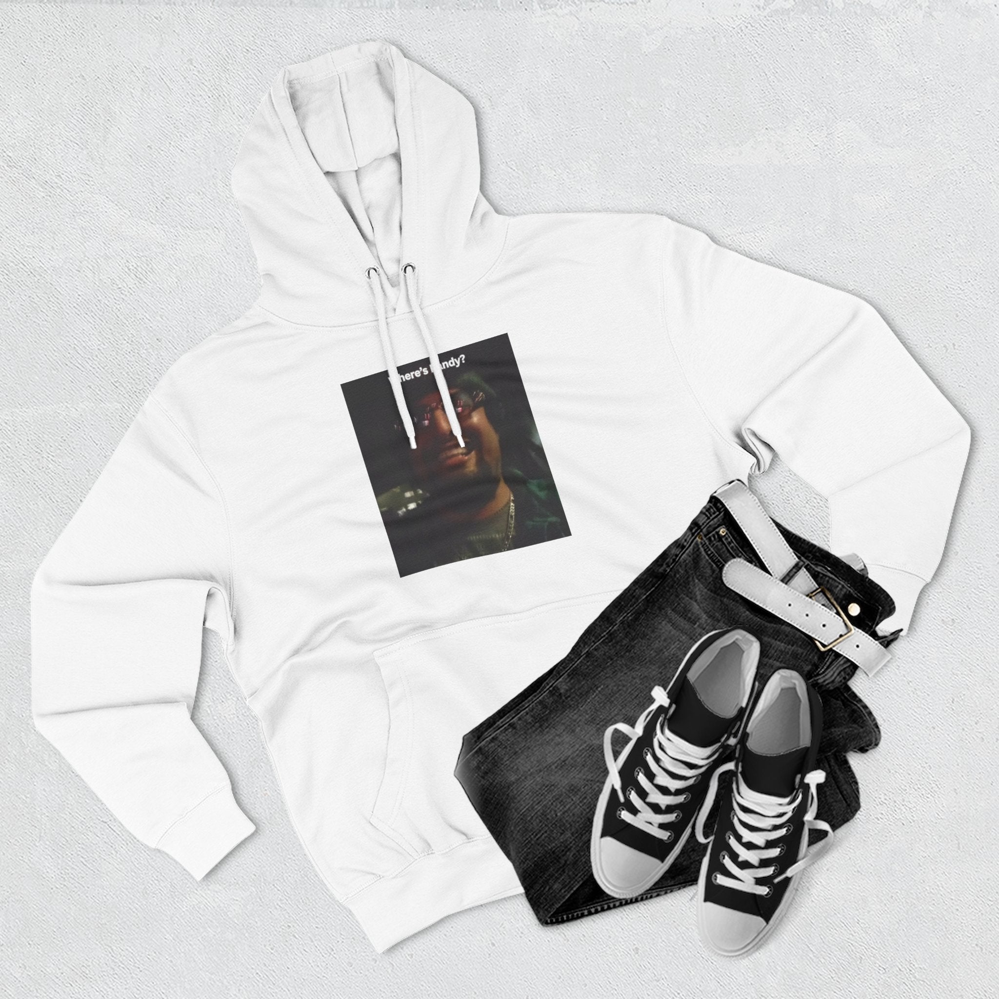 Wheres Randy Vintage Hoodie — Retro Mood Graphic Pullover