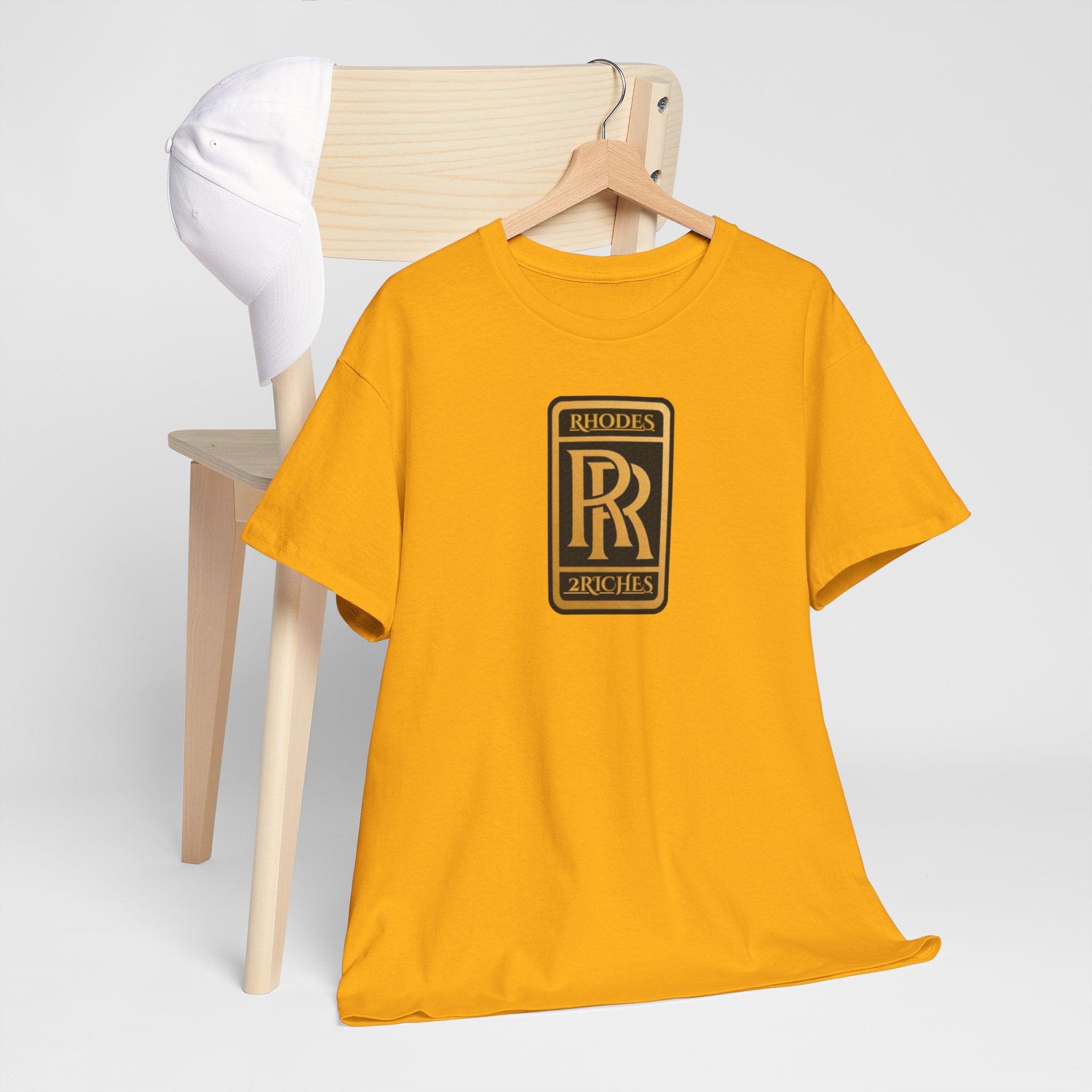 Rhodes 2 Riches Family Crest - Luxury Monogram Tee — 'RR' Rhodes & Riches Crest Cotton T-Shirt