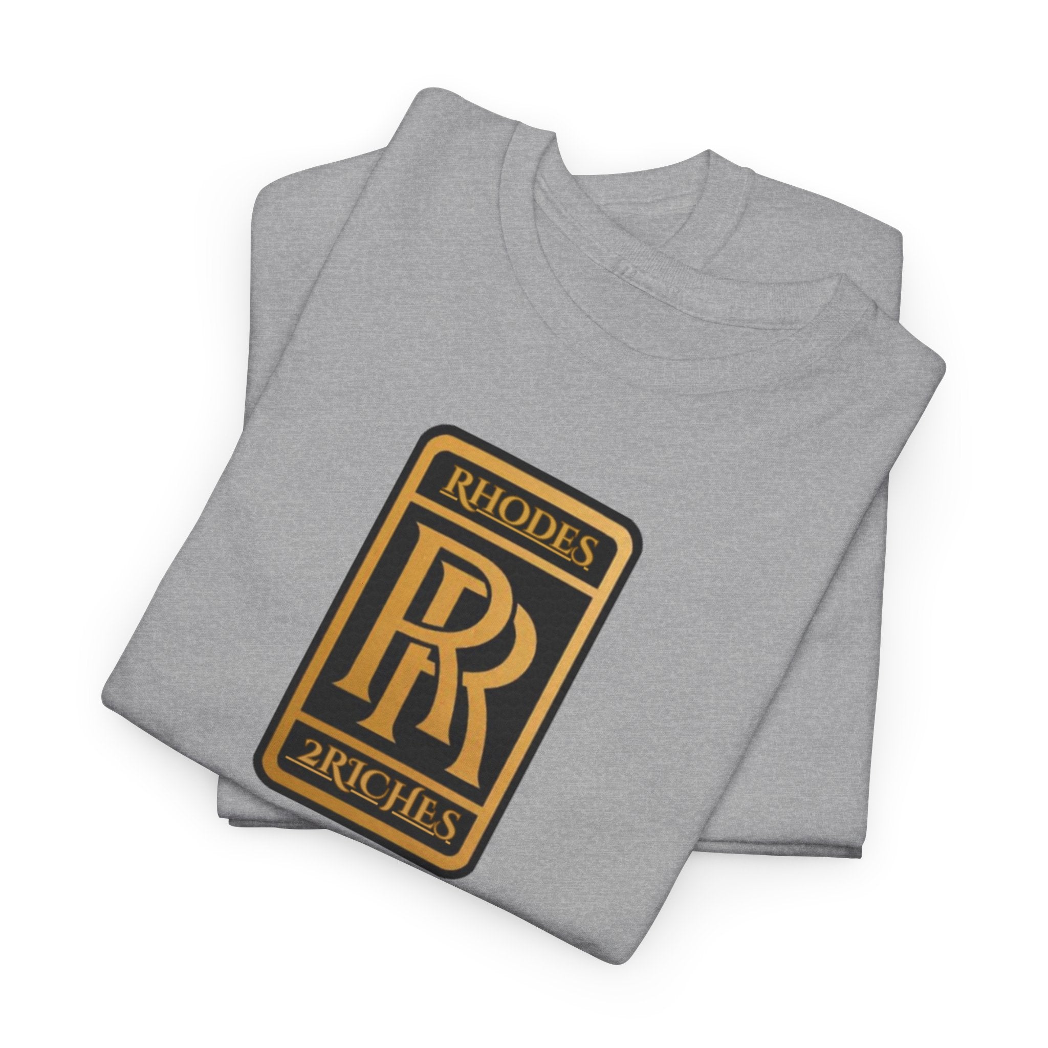 Rhodes 2 Riches Family Crest - Luxury Monogram Tee — 'RR' Rhodes & Riches Crest Cotton T-Shirt