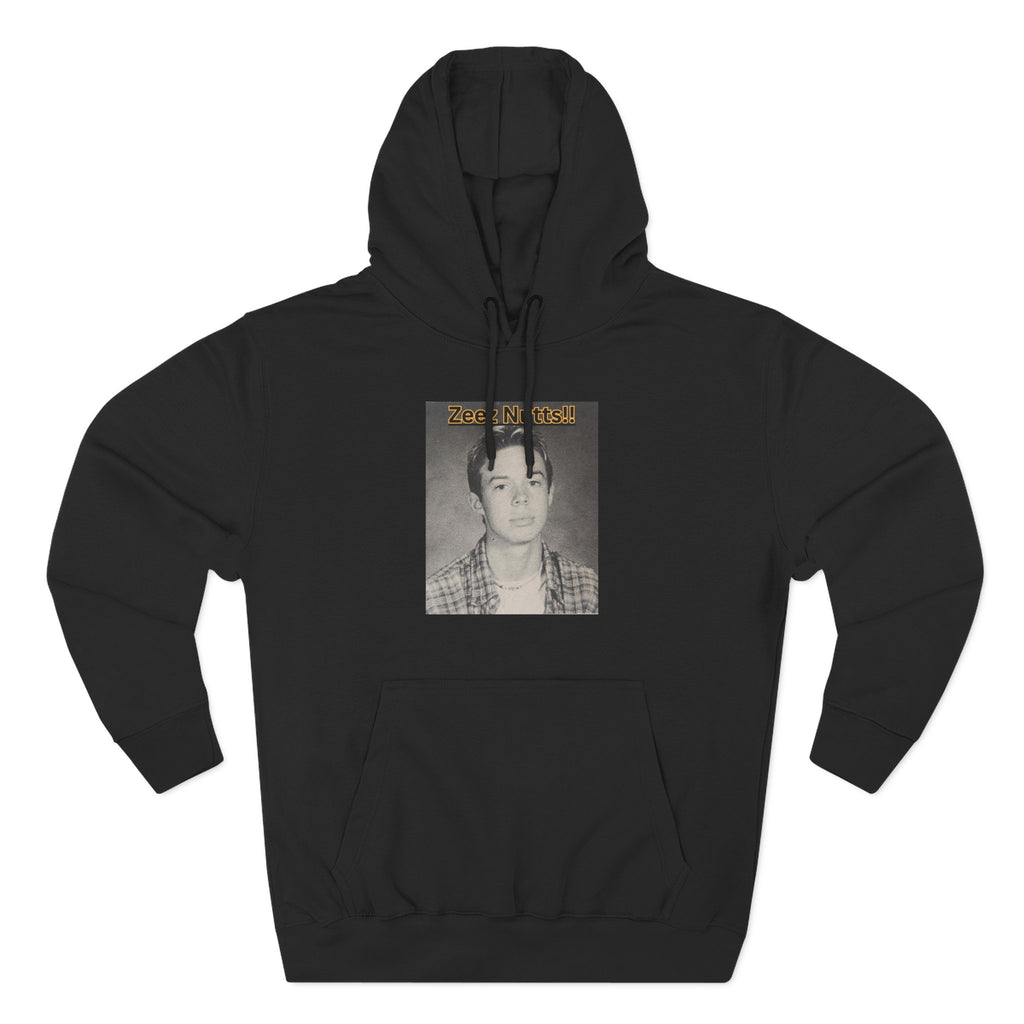 Zee'z Nutts!!   Vintage Portrait Hoodie — 'ZeeNutty' Photo Graphic Pullover