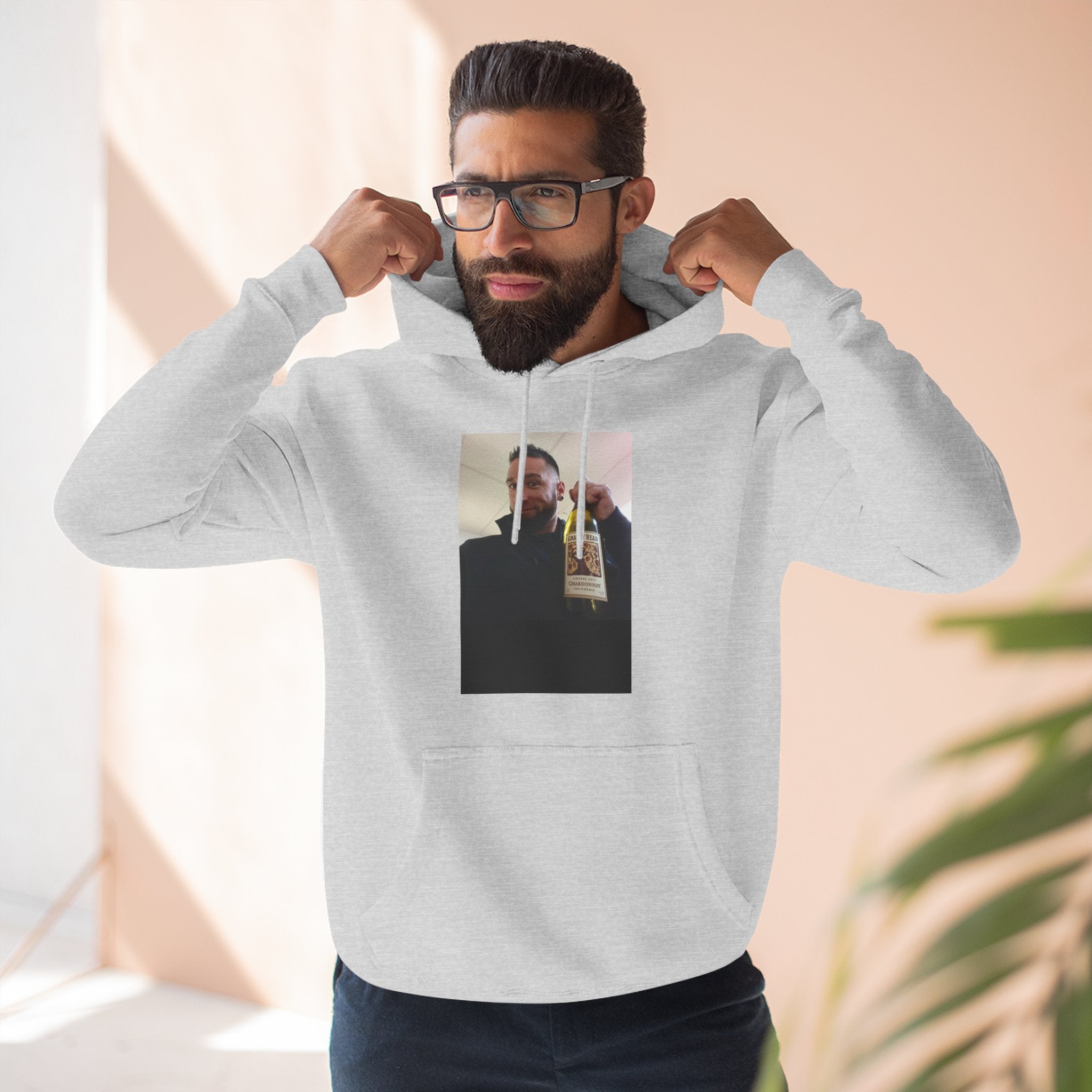 Shaun Says!      Three-Panel Fleece Hoodie – Vintage Photo Collage Printed Hoodie