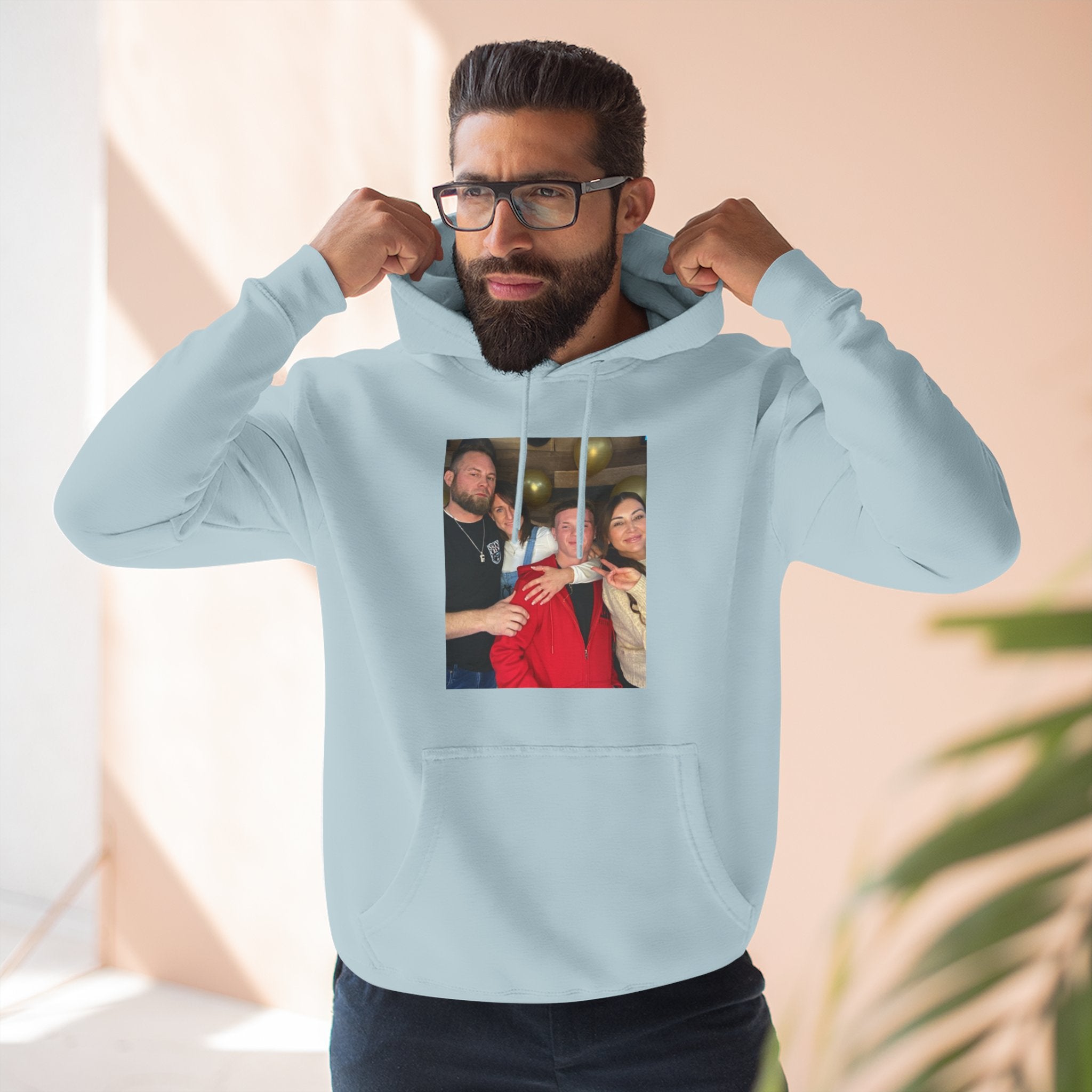 Family!!     Photo Collage Fleece Hoodie - Custom Group Portrait Pullover