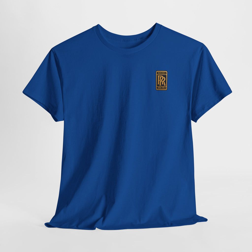 Rhodes 2 Riches Gold Family Crest Monogram Tee — Luxury RR Chest Patch T-Shirt
