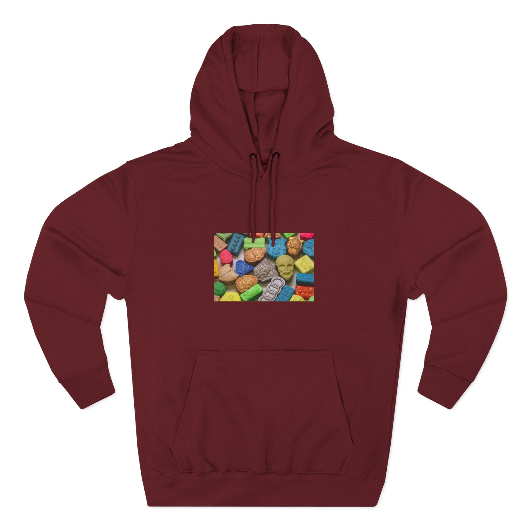 Candy Collage Hoodie — Colorful Retro Candy Graphic Pullover