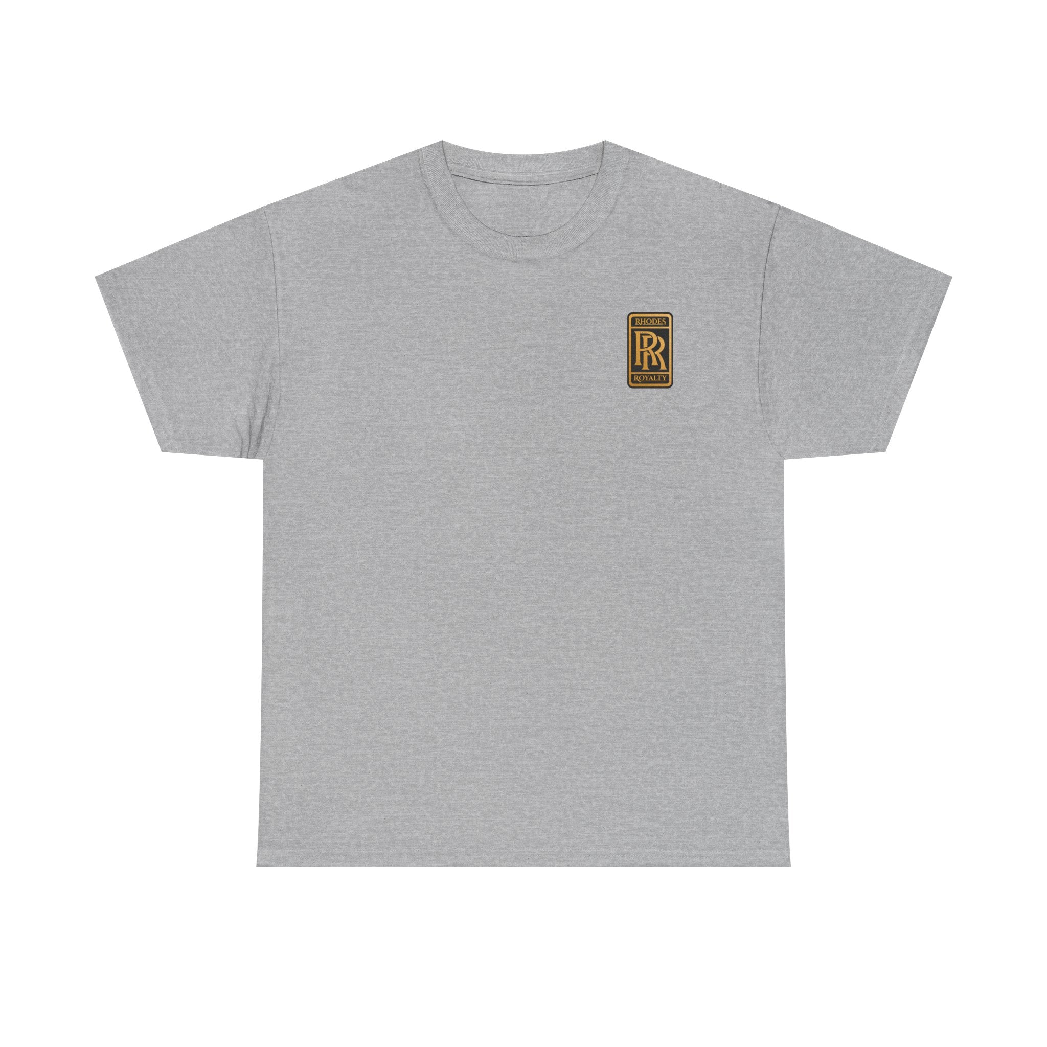 Rhodes Royalty Family Crest- Luxury Monogram T-Shirt — Small Chest Patch "RR"