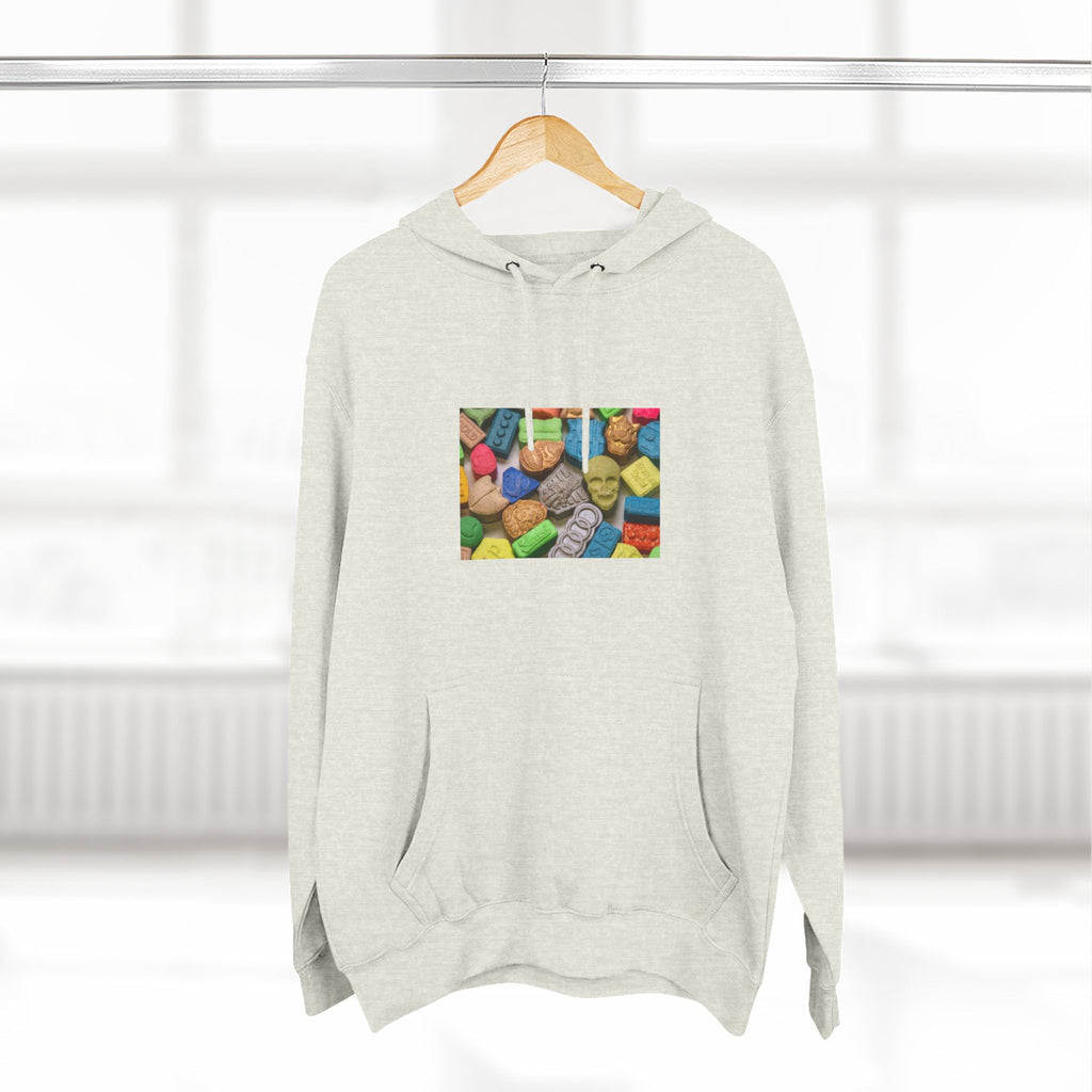 Candy Collage Hoodie — Colorful Retro Candy Graphic Pullover