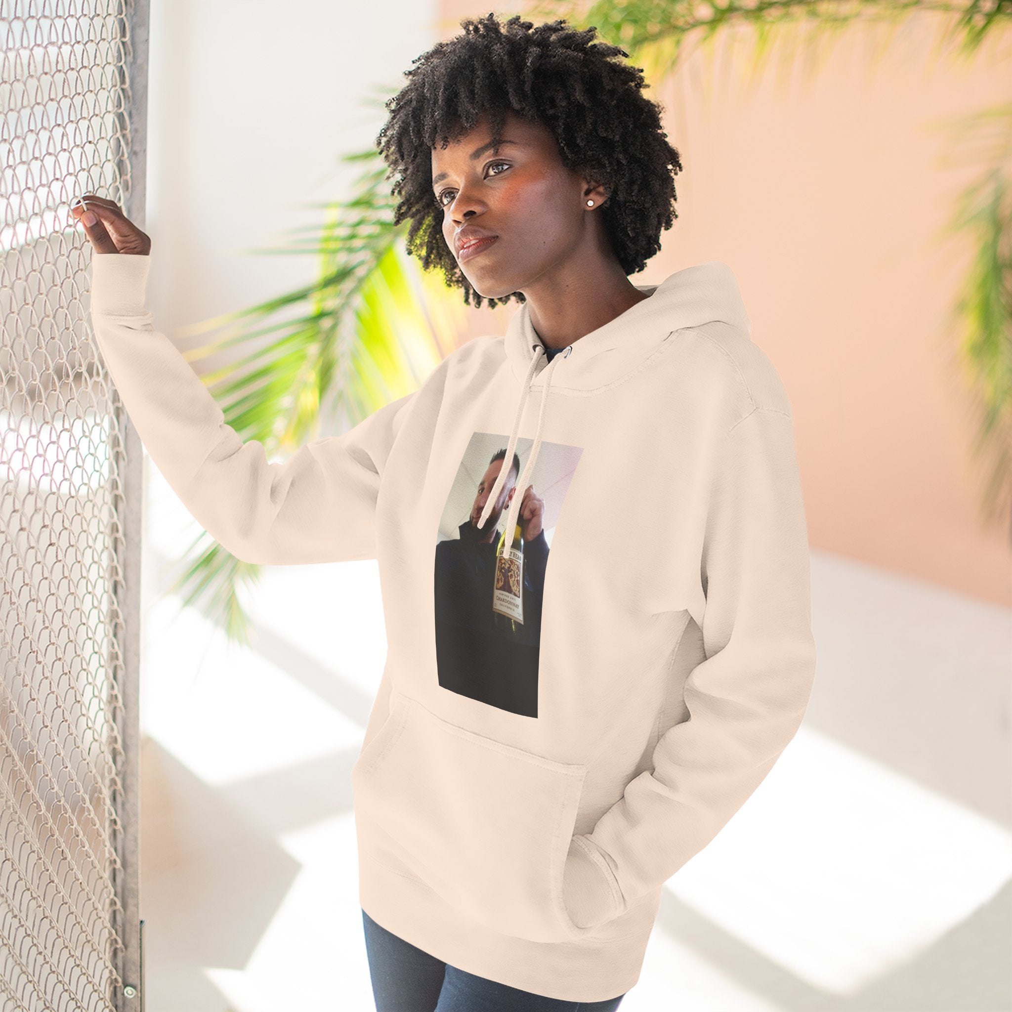 Shaun Says!      Three-Panel Fleece Hoodie – Vintage Photo Collage Printed Hoodie