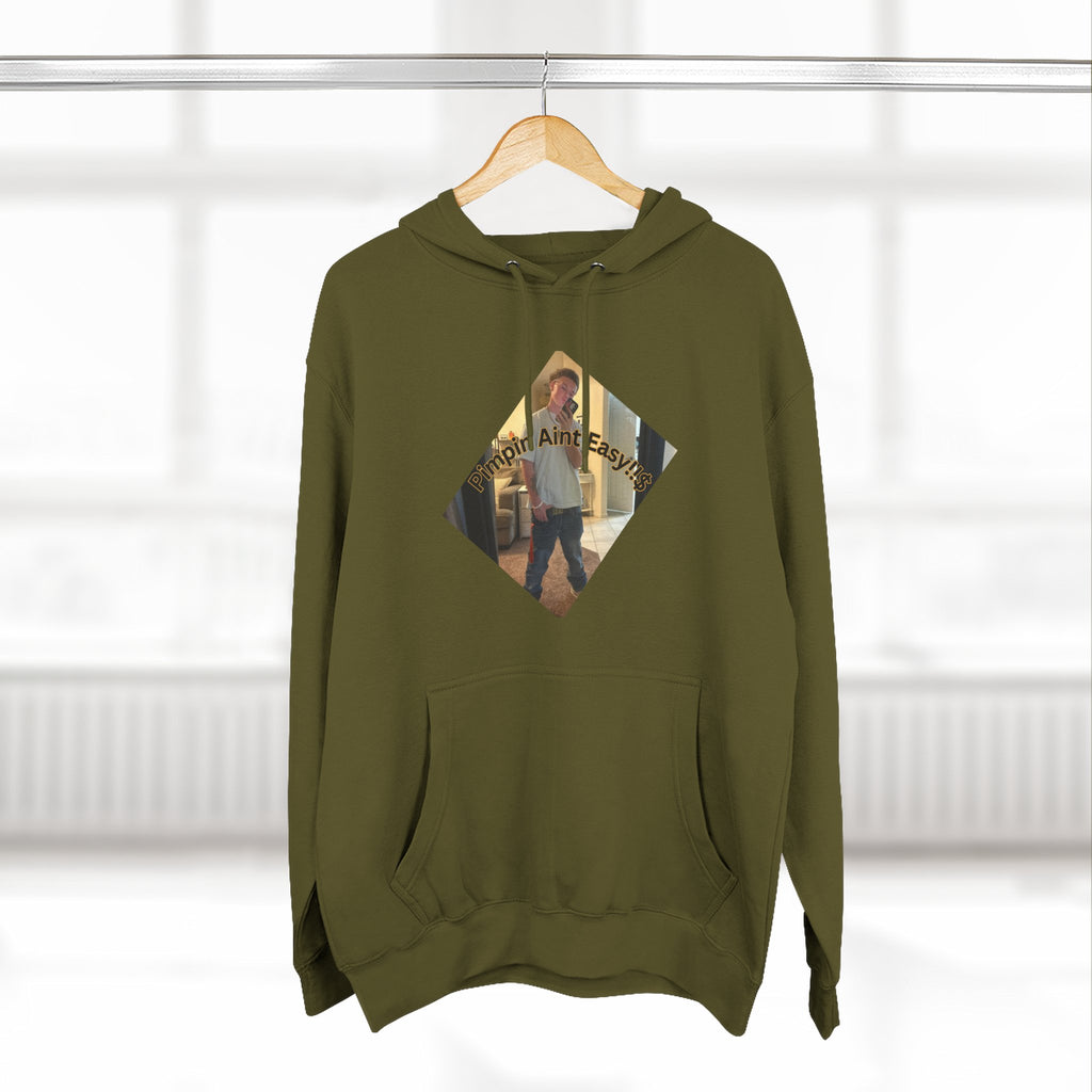 Pimpin Aint Easy (Ryder or Die Style)   Three-Panel Fleece Hoodie — Cozy Diamond Photo Graphic Pullover