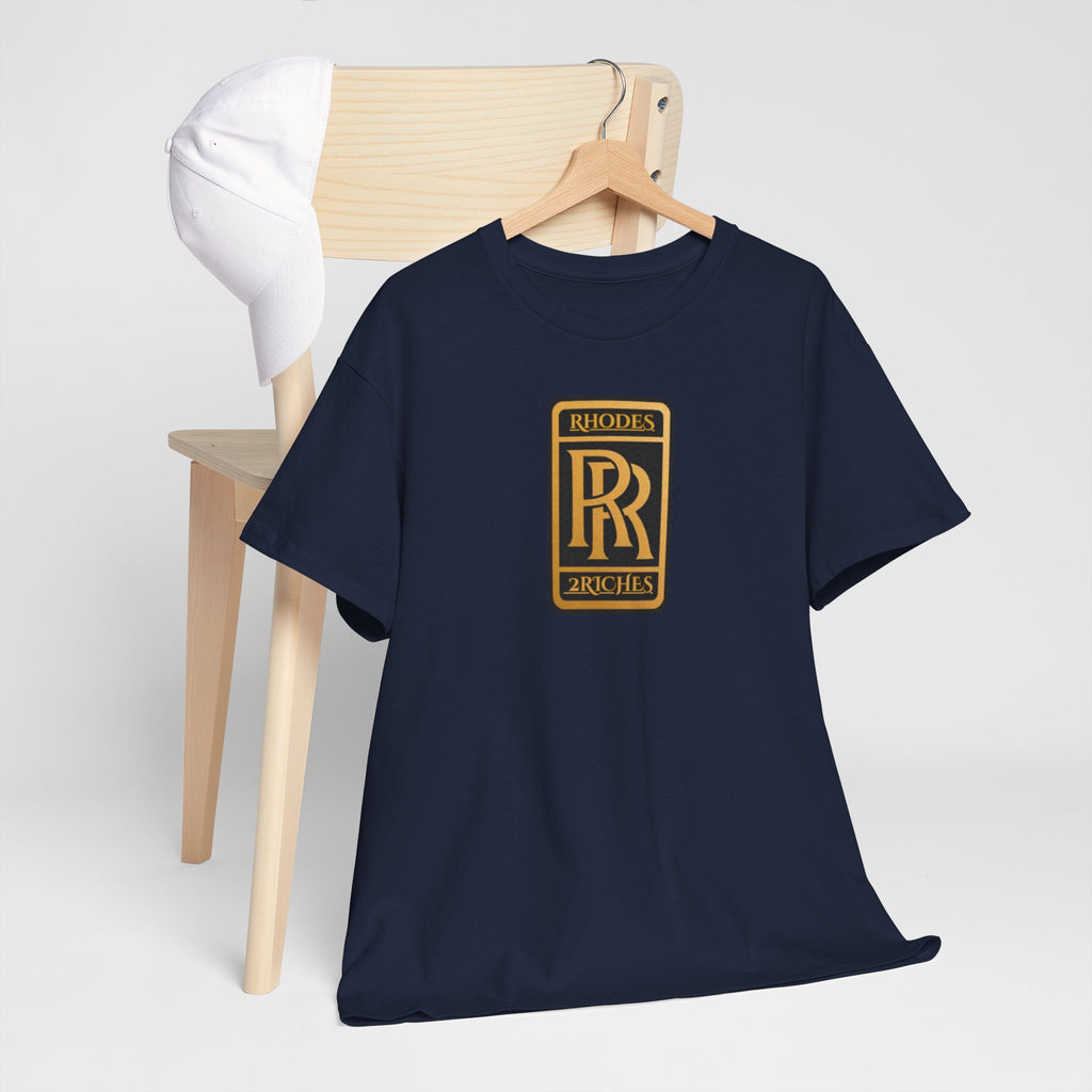 Rhodes 2 Riches Family Crest - Luxury Monogram Tee — 'RR' Rhodes & Riches Crest Cotton T-Shirt