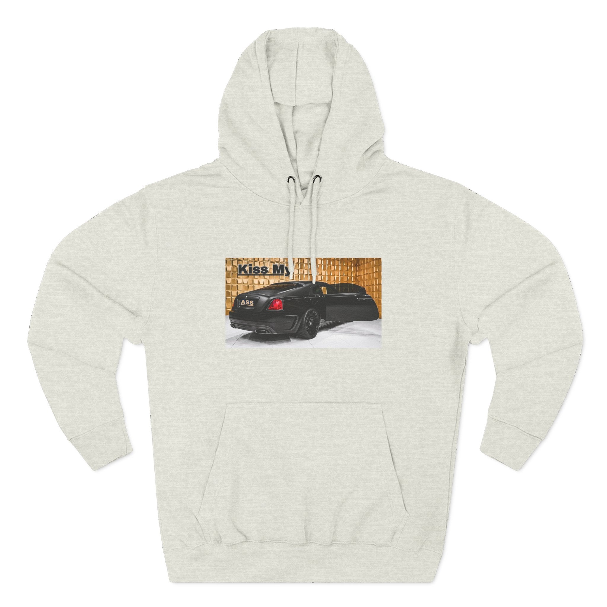 Kiss My  License plate Hoodie — Graphic Black Car Music Lover Pullover