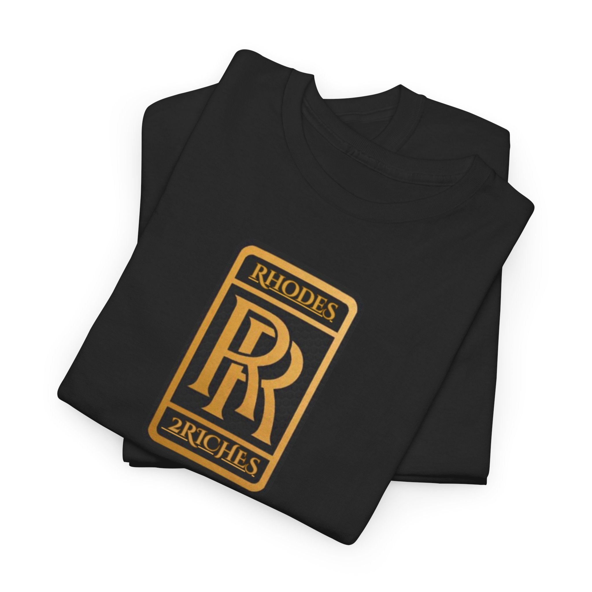 Rhodes 2 Riches Family Crest - Luxury Monogram Tee — 'RR' Rhodes & Riches Crest Cotton T-Shirt