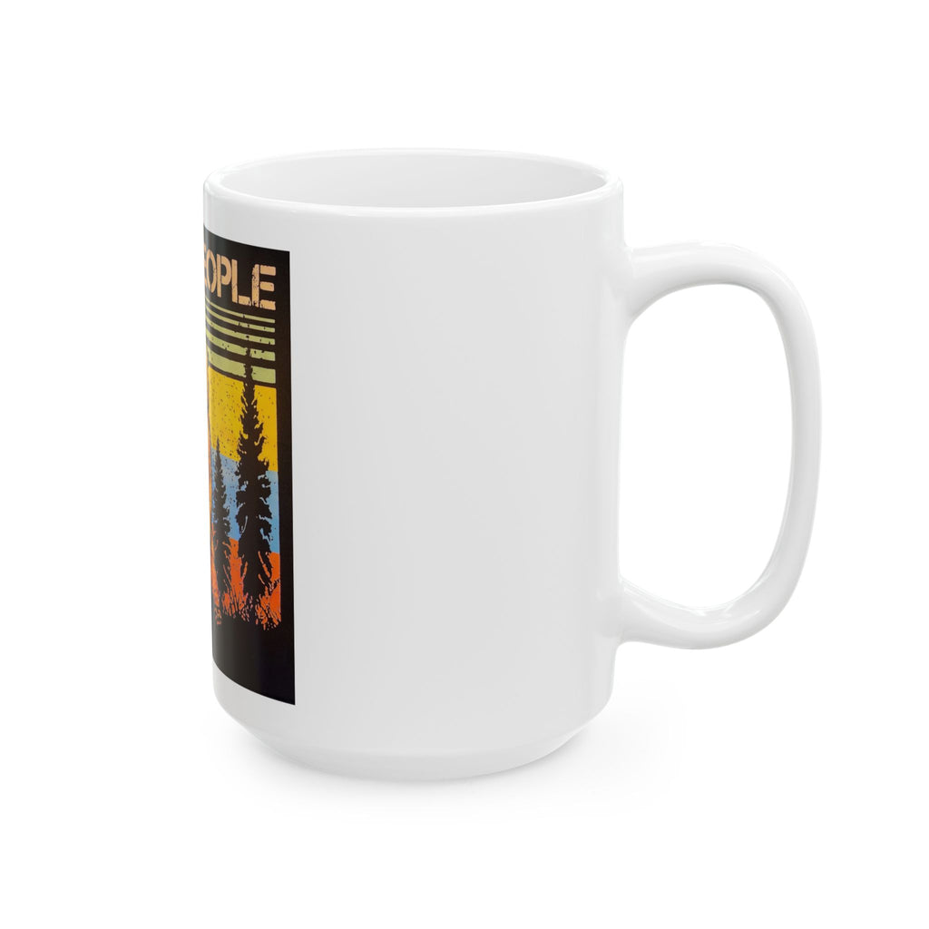 I Hate People Bear Mug — Funny Retro Camping Coffee Cup (11oz/15oz)